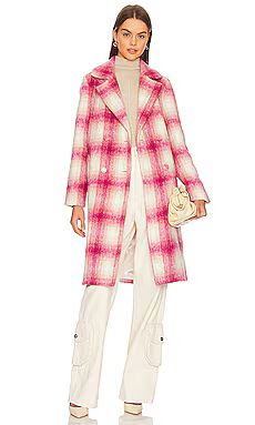 Lovers and Friends Kanani Coat in Pink Plaid from Revolve.com | Revolve Clothing (Global)