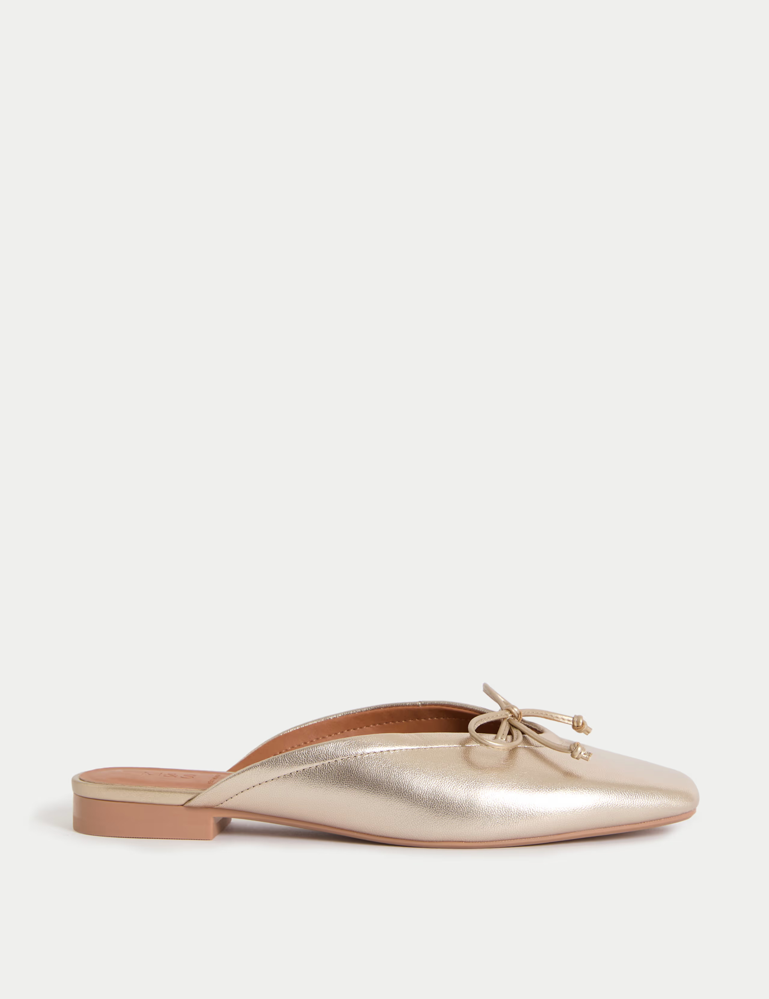 Leather Bow Flat Mules | Marks & Spencer (UK)