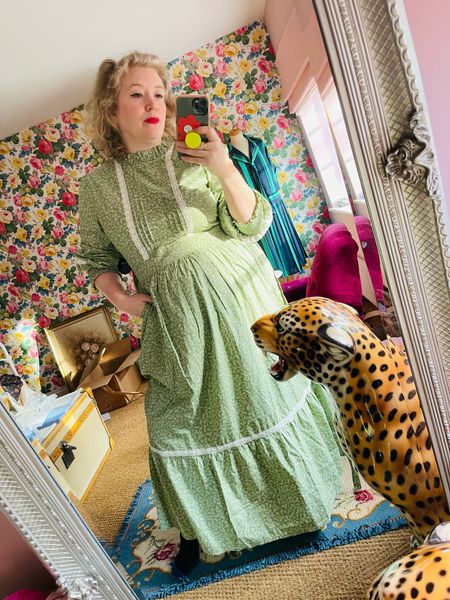 Full length shot of this plus size cottagecore vintage style dress! Perfect for vintage girlies, made of cotton wedding guest outfit on sale!!!! Curve style plus size dress 

#LTKstyletip #LTKfindsunder50 #LTKplussize