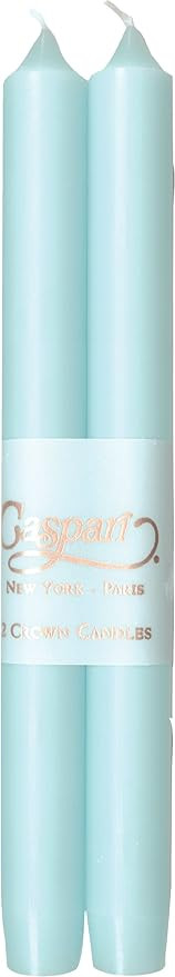 Entertaining with Caspari 10-Inch Taper Dripless, Smokeless, Unscented Candles, Aqua, Set of 2 | Amazon (US)
