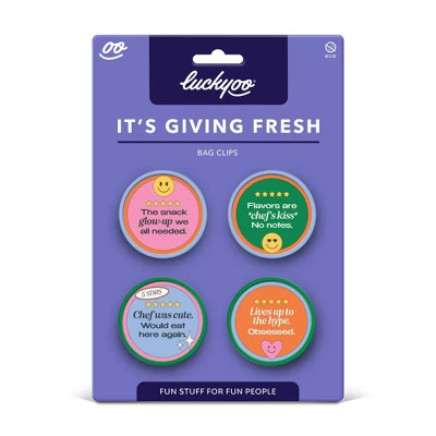 Fred & Friends 4pk Luckyoo Giving Fresh Bag Clips | Target