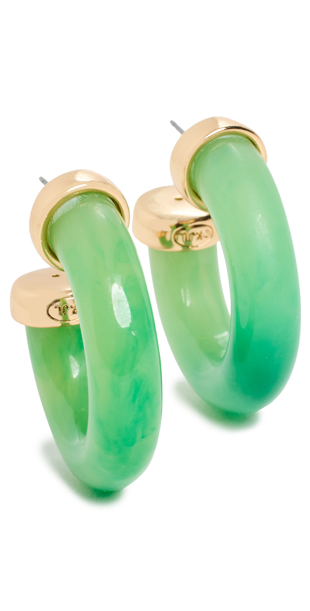Kenneth Jay Lane Jade Resin Hoop Earrings | Shopbop | Shopbop