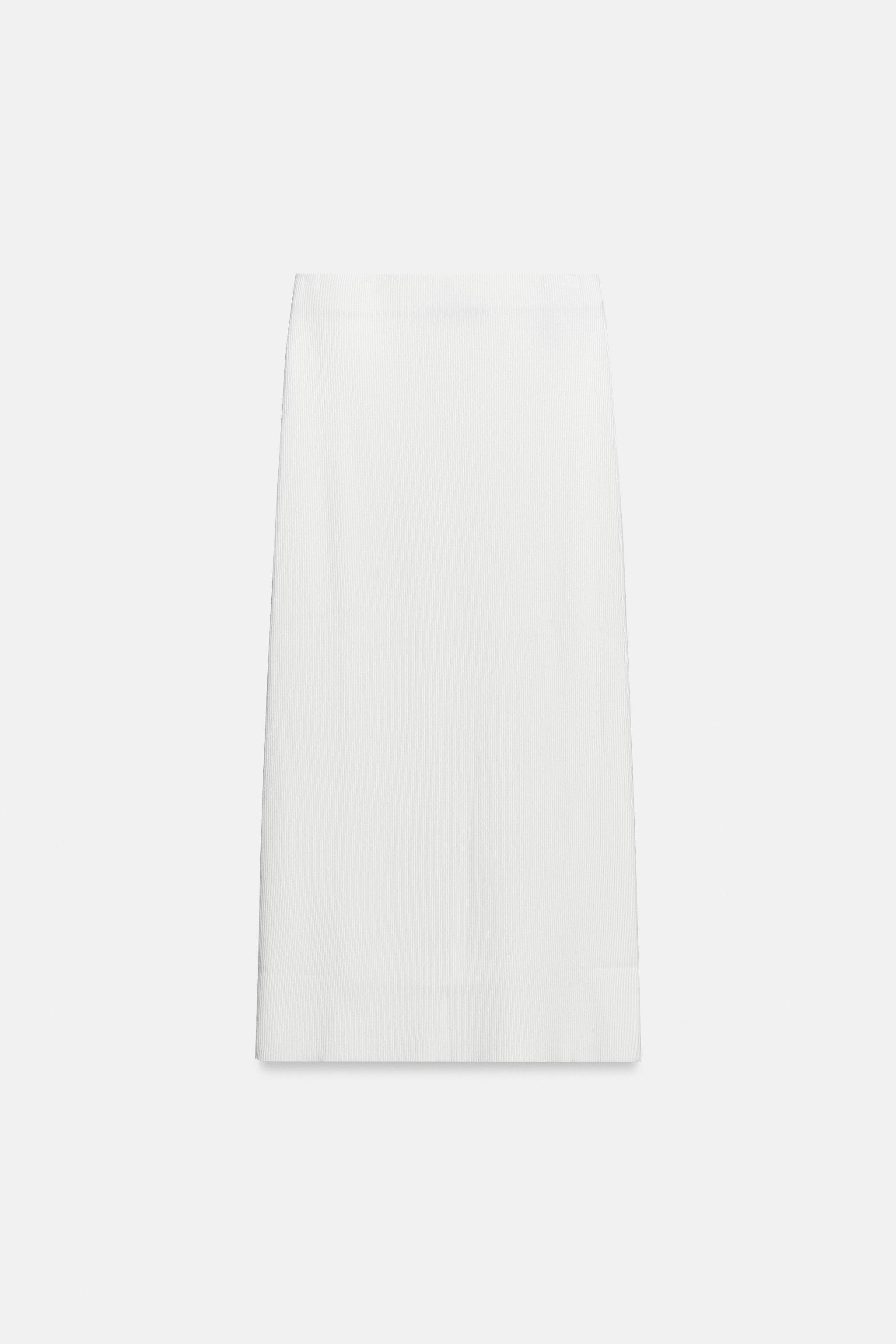 RIBBED KNIT MIDI SKIRT | Zara US