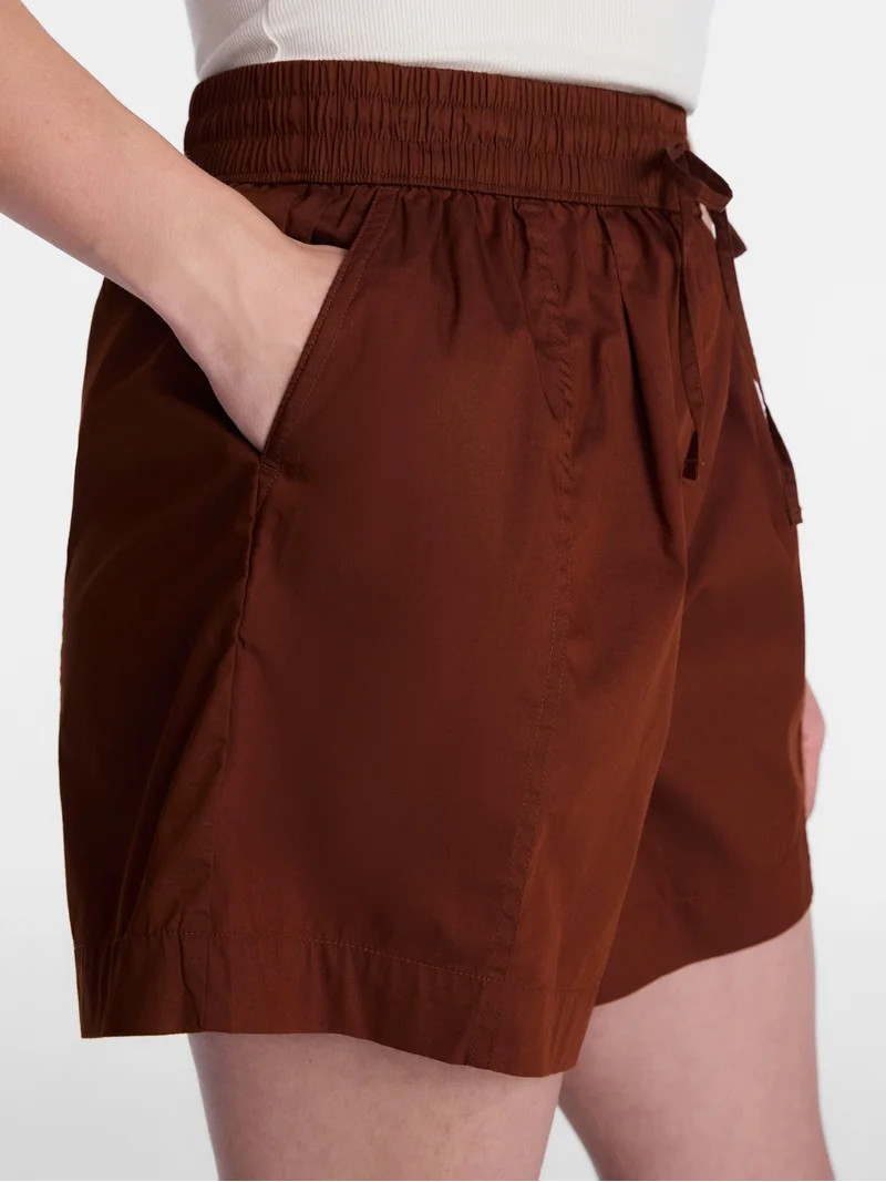 Time and Tru Women's Poplin Short, Sizes XS - XXXL - Walmart.com | Walmart (US)