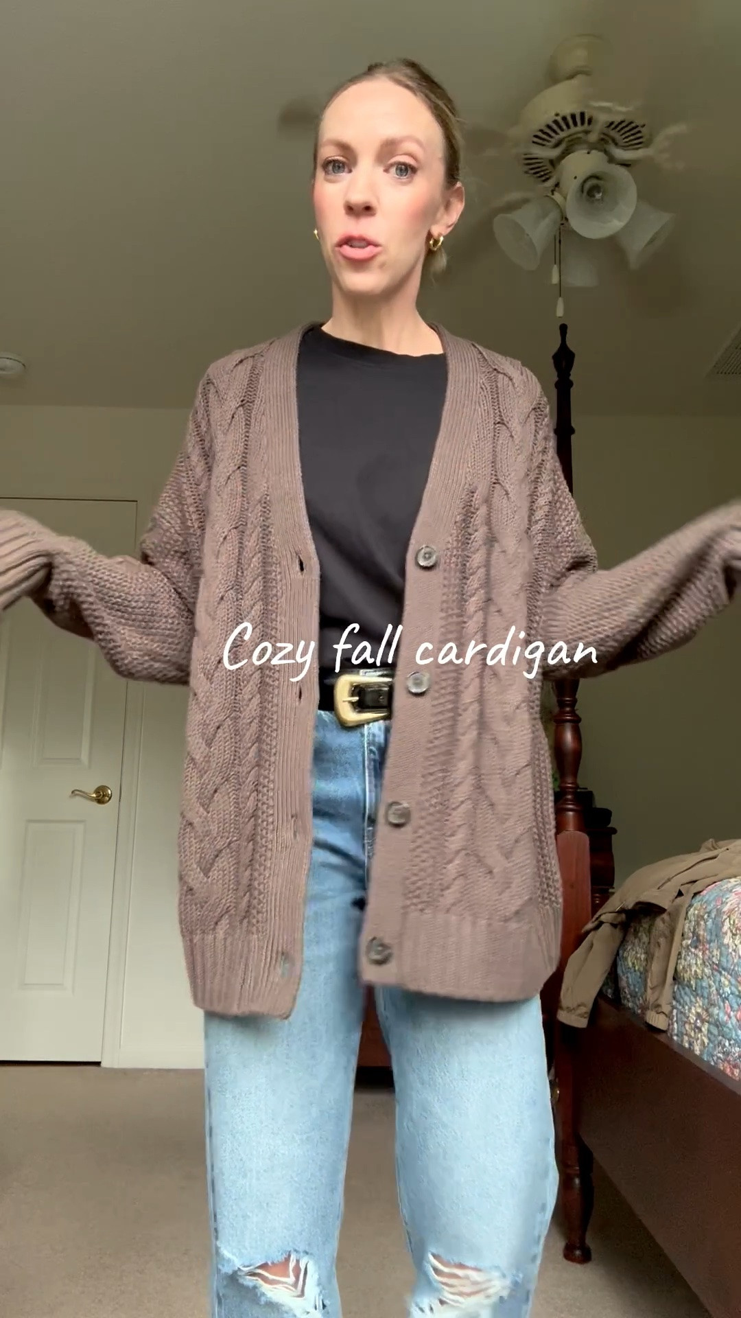 This cardigan is so cozy and the cable knit detail is beautiful - 100% cotton and under $80

#LTKSeasonal #LTKOver40