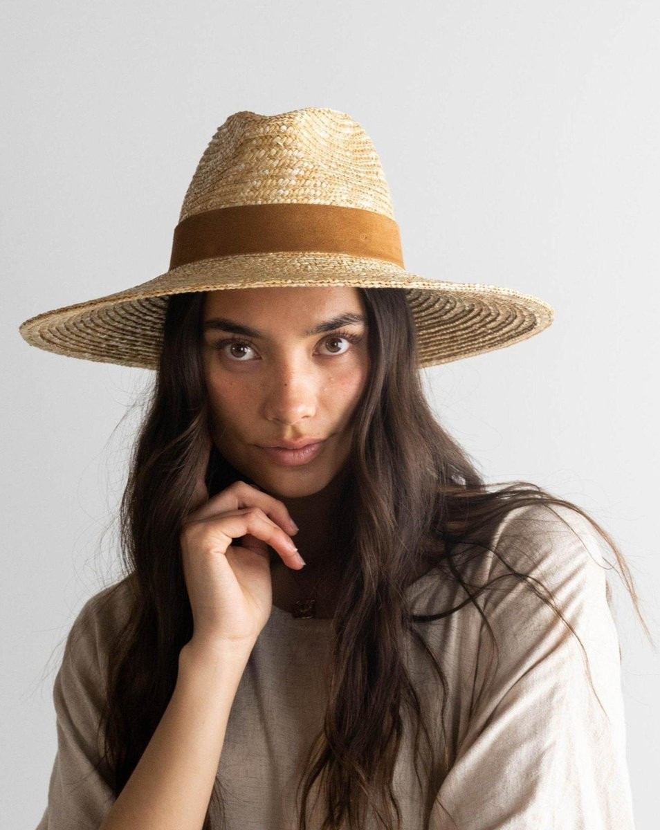Gigi Pip Isla Straw Fedora - Natural | Bohemian Mama
