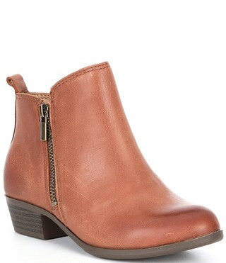 Girls' Jovi Leather Side Zip Booties (Youth) | Dillard's