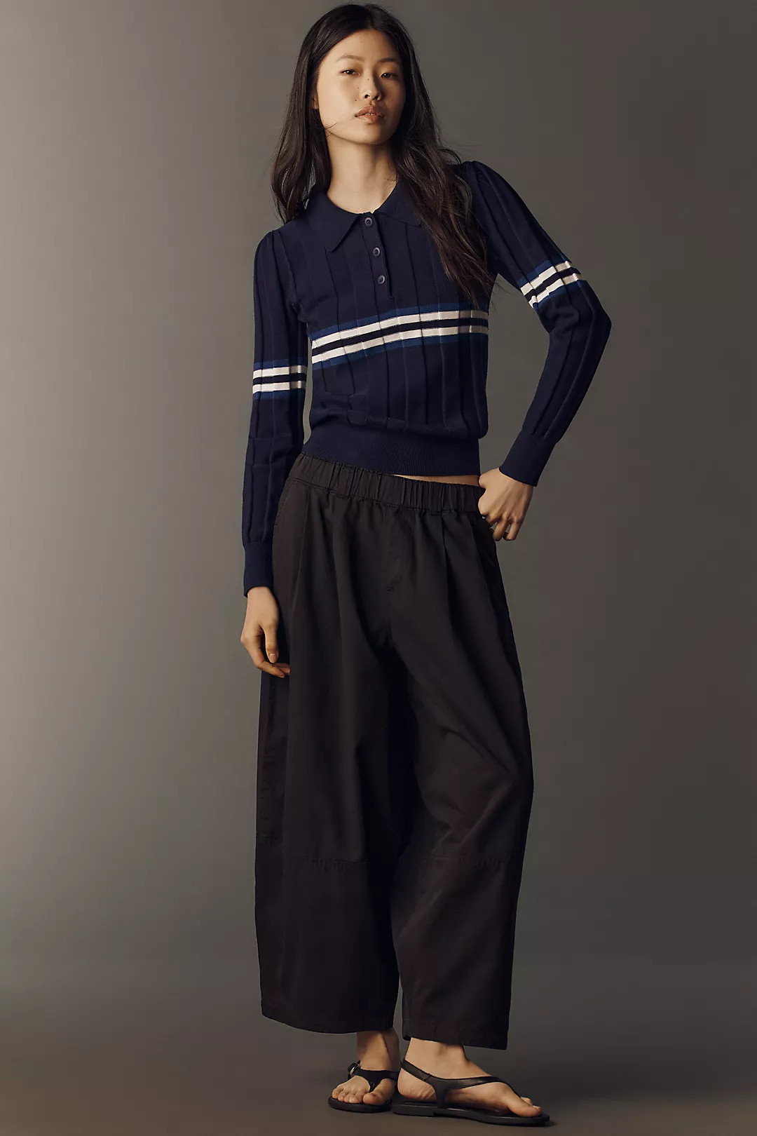 Maeve Cotton Linen Balloon Trousers | Anthropologie (US)
