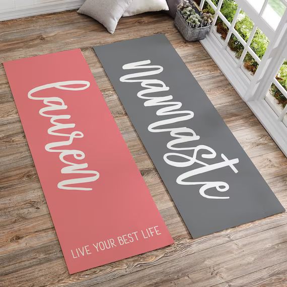 Scripty Style Personalized Yoga Mat Gifts for Her Yoga | Etsy | Etsy (US)