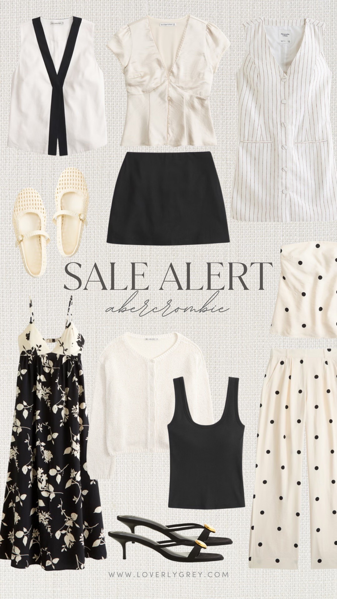 Who doesn’t love a good black and white/cream moment? 👌🏼 these are truly timeless pieces you will wear year after year. Perfect for layering for year round wear! Plus, I have a code right now with Abercrombie for 15% off! Use code AFLOVERLY at checkout.

Loverly grey, Abercrombie finds, sale style women’s, polka dot, floral maxi, neutral wardrobe capsule, elevated basics 

#LTKSaleAlert #LTKSeasonal