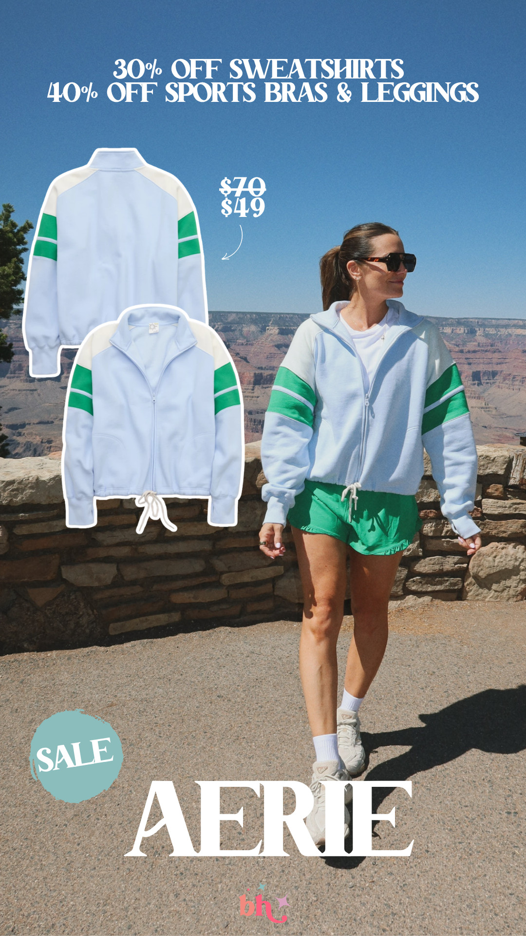 30% off sweatshirts and 40% off sports bras and leggings at Aerie! I wore this one so much on my road trip this summer!

sale alert, workout sets, lounge wear, pilates outfits, sports bra, leggings, sweatshirt, jacket, activewear, britt horton 

 #LTKootd #LTKActive #LTKSaleAlert