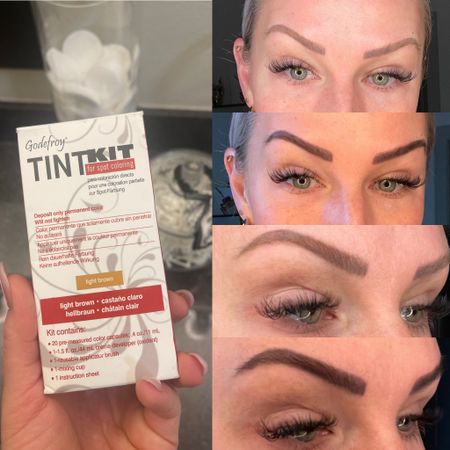 Eyebrow 🤨 tint in less than 10 min. I have very light brow hair (hard to tell here) but also have micro blading done. My issue is that the hair is so blonde through the blading it can look weird sometimes. I left it on slightly too long (go distracted on a call) so it’s a bit darker than usual but it’s so so easy! 

Leave on only on the exact pattern you want your brow or it will stain the skin. This kit lasts for a long time! I only use about 1/3 of the capsule with a little processor each time and it’s plenty. 

#LTKbeauty #LTKstyletip