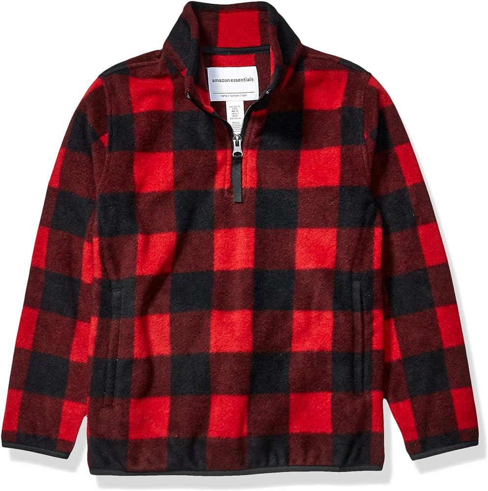 Amazon Essentials Boys Polar Fleece Quarter-Zip Pullover Jackets | Amazon (US)