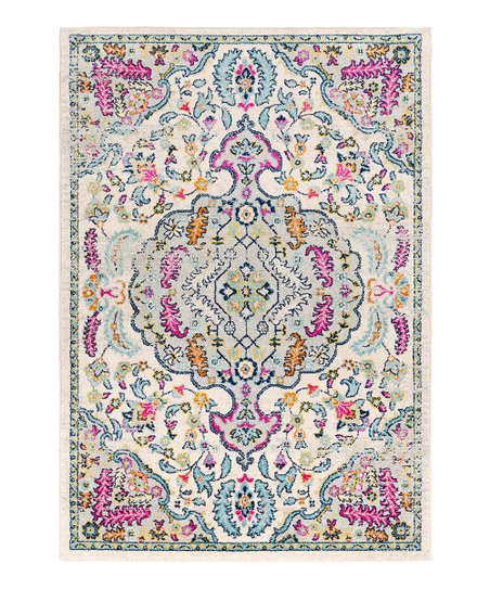 Bright Pink Floral Sunderland Rug | Zulily