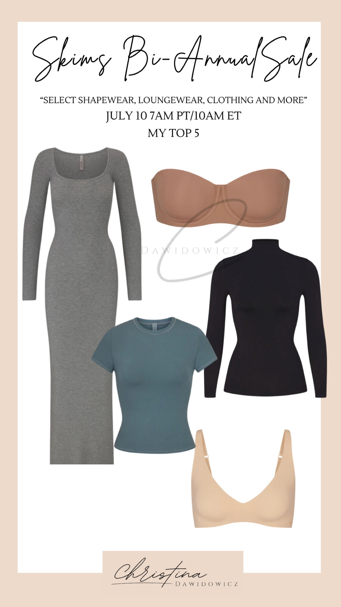 Skims bi-annual sale 
Skims top 5 
Skims top five 

#LTKSummerSales #LTKSaleAlert #LTKFindsUnder100