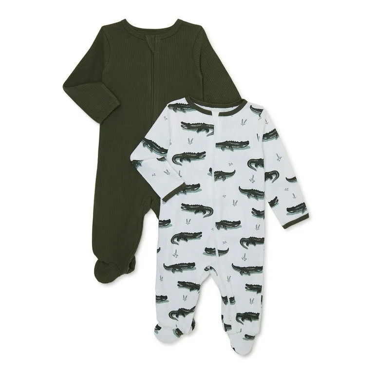 Wonder Nation Baby Boys Gator Sleep and Play, 2-Pack, Sizes 0-9 Months | Walmart (US)