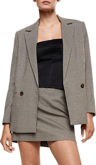 MANGO Check Blazer | Nordstrom | Nordstrom