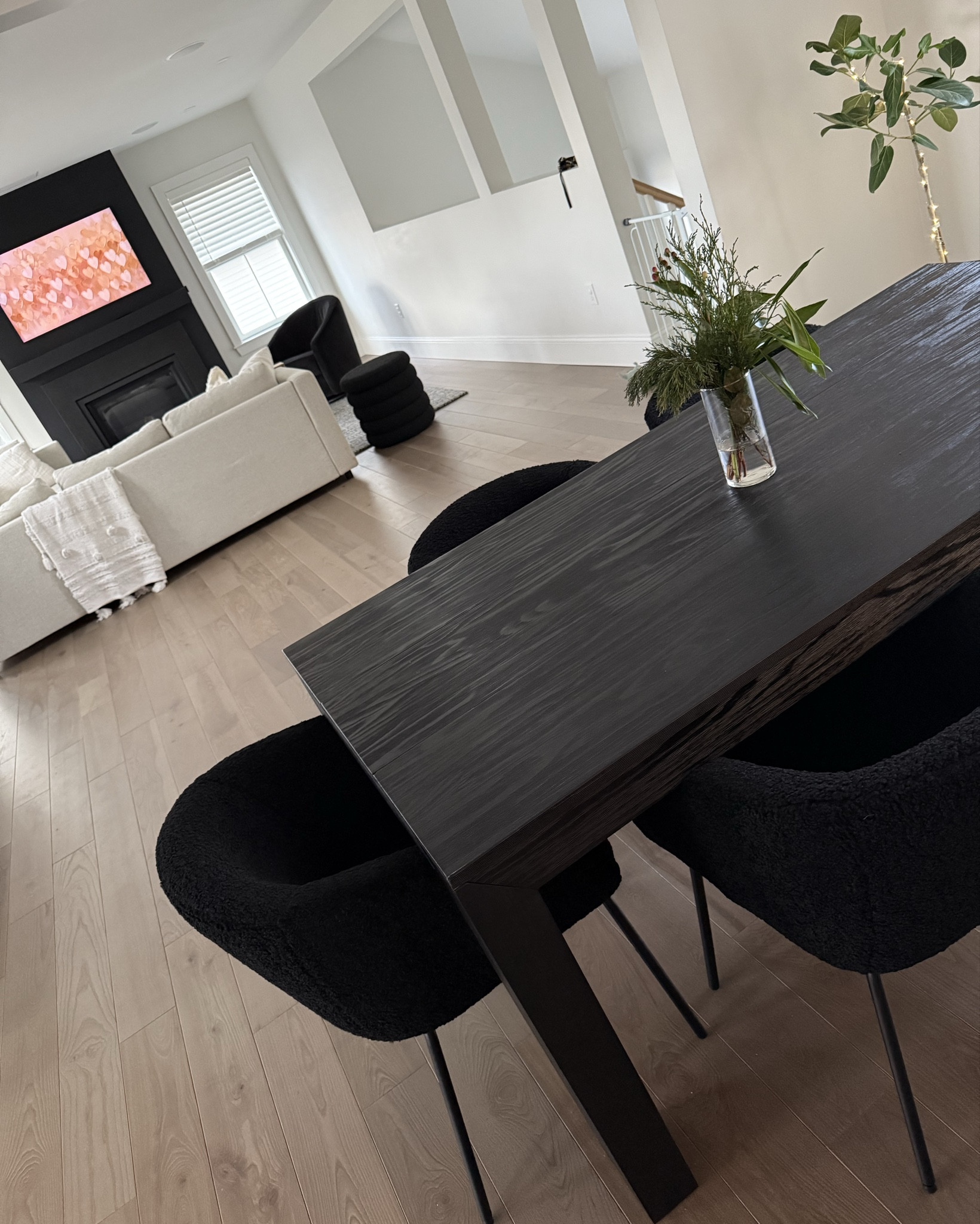 The best dupe I’ve done yet! 

Absolutely CB2 vibes, at a fraction of the price! 

This @plankandbeam table is sturdy and stunning! 

Our chairs *gasp* are from @amazon and 4 chairs are the price of ONE from a big name store. They are so wide/deep and comfortable!! 

Truly thrilled with this space. 

#minimalistdiningroom #diningroom #budgethome

Black dining table
Black chairs 
Dining table 
Dining chairs 

#LTKHome