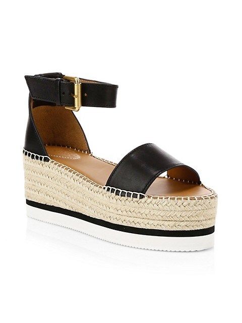 Glyn Leather Platform Espadrille Wedge Sandals | Saks Fifth Avenue