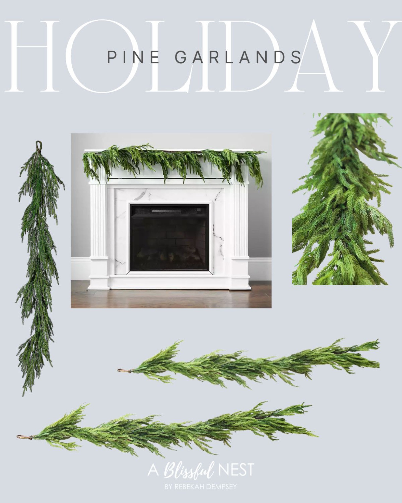 Pine Garland, Mantle Garland, fireplace decorations, mantle, decorations, holiday Garland, Christmas greenery, Christmas Garland, afloral, Walmart, Etsy, QVC, 

#LTKHoliday #LTKSeasonal #LTKhome