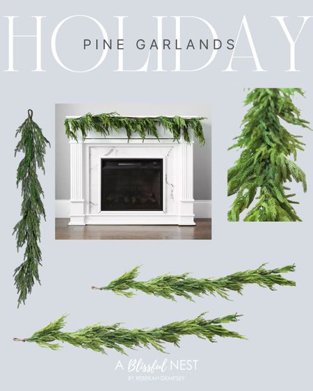 Pine Garland, Mantle Garland, fireplace decorations, mantle, decorations, holiday Garland, Christmas greenery, Christmas Garland, afloral, Walmart, Etsy, QVC, 

#LTKHoliday #LTKSeasonal #LTKhome