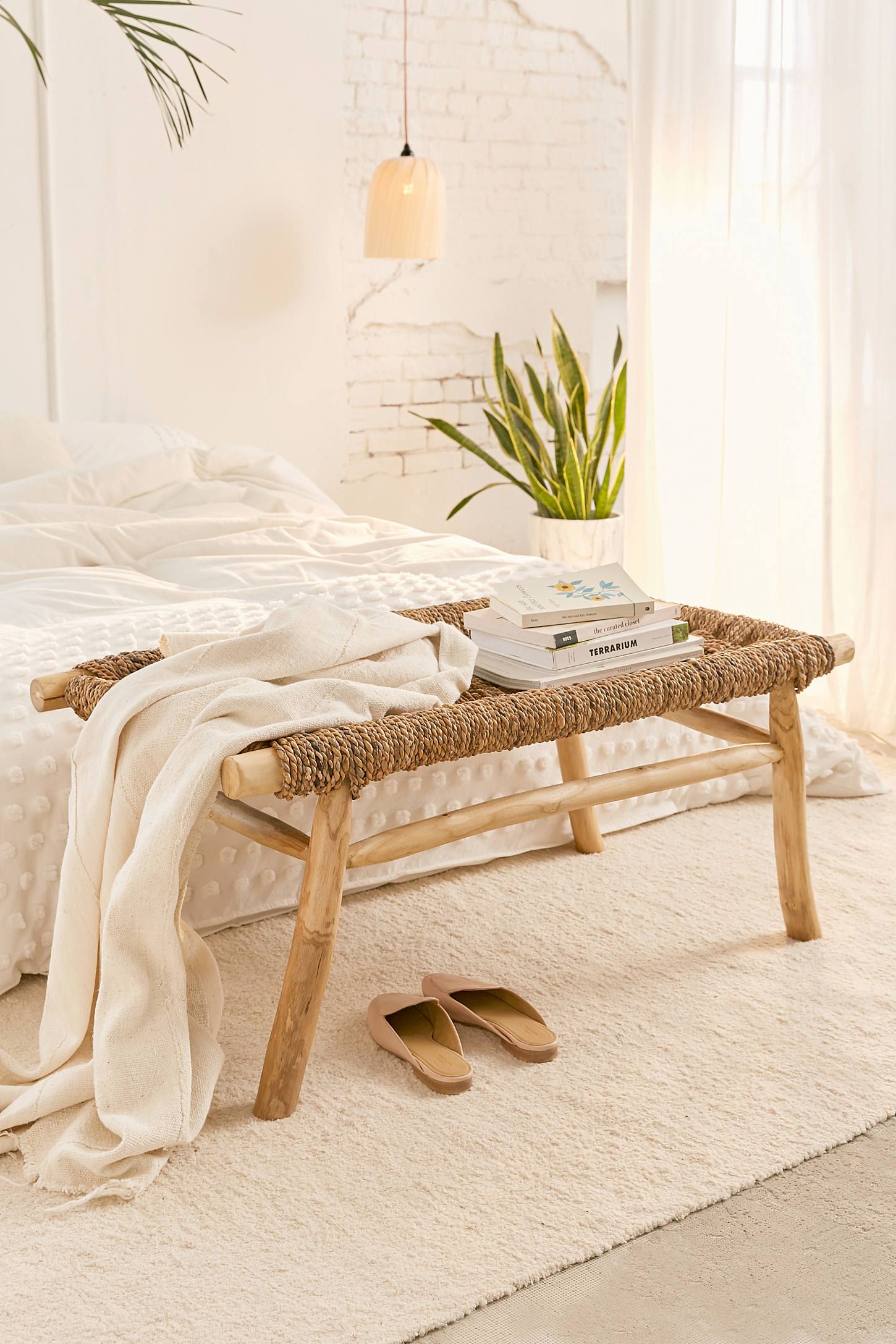 Elle Woven Bench | Urban Outfitters (US and RoW)