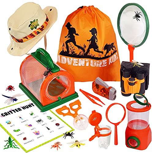 ESSENSON Outdoor Explorer Kit & Bug Catcher Kit with Binoculars, Compass, Magnifying Glass, Critter  | Amazon (US)