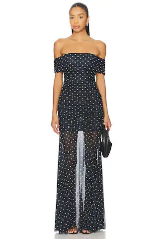 MAJORELLE Lena Gown in Navy. - size XS | Revolve Clothing (Global)