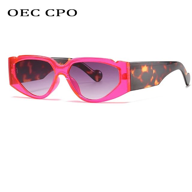 OEC CPO Fashion Punk Square Sunglasses Women Vintage Cat Eye Sunglasses Men Eyewear Retro Green G... | AliExpress (US)
