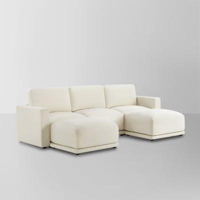 Spruce & Spring Oversized Modular Sectional Sofa Cloud Couch for living room, 3 Pieces+ 2 Ottoman | Target