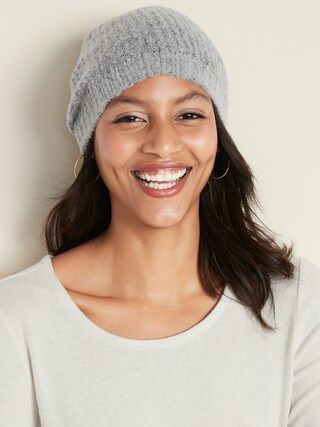 Soft-Brushed Shaker-Stitch Beanie for Women | Old Navy (US)