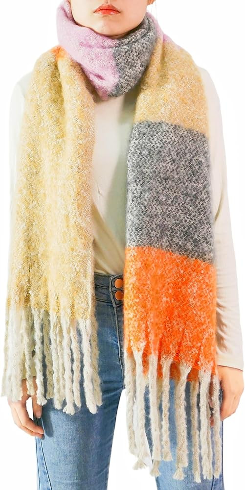 Wander Agio Winter Warm Scarf for Women Long Shawl Large Scarves Cold Weather Thick Blanket Scarf... | Amazon (US)