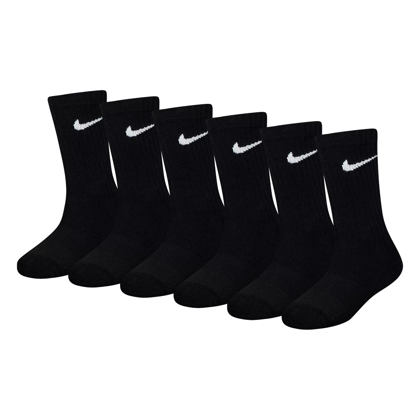 Kids Nike 6-Pack Dri-FIT Performance Crew Socks | Kohl's