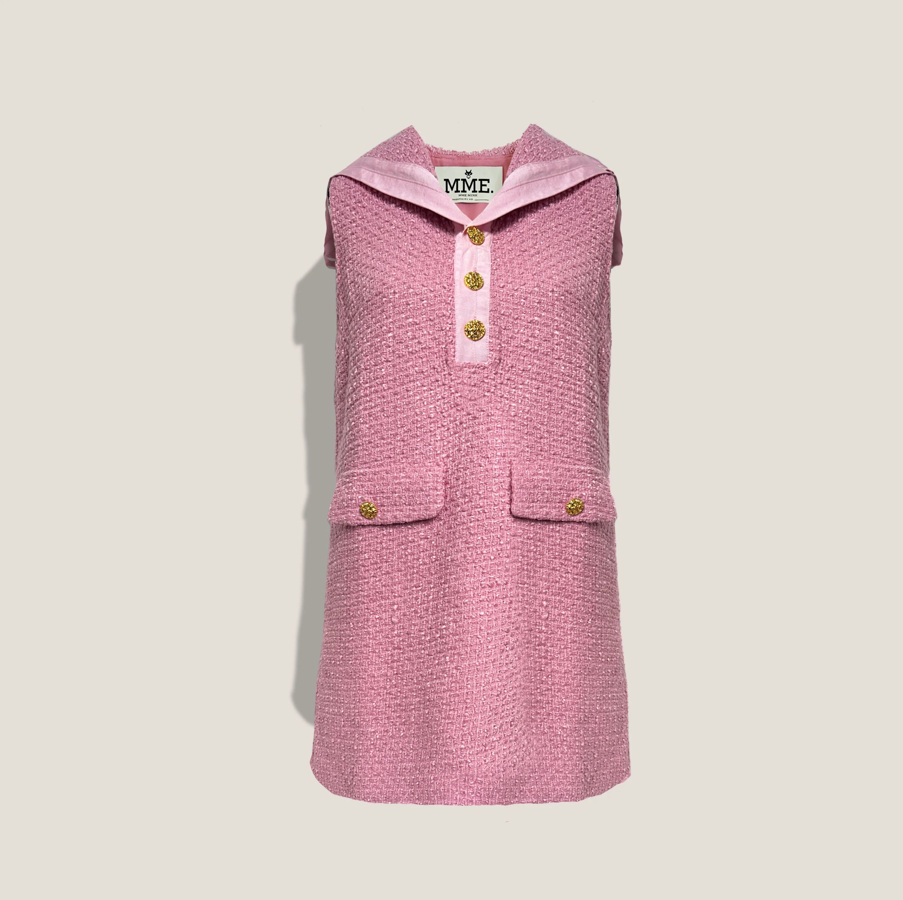 MME. RADZIWILL BOUCLÉ Dress - ROSE PINK | MME.MINK