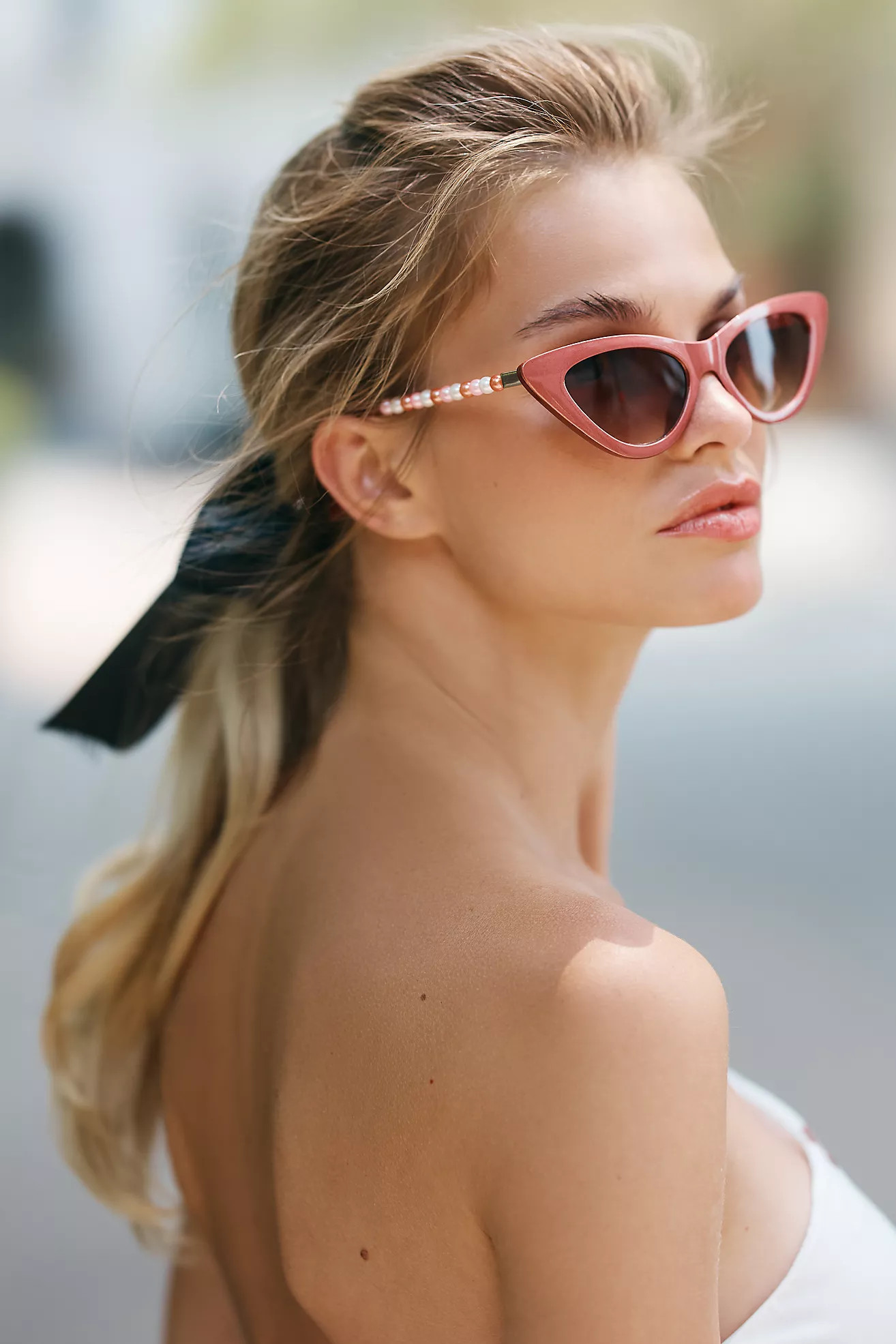 Chain Arm Cat-Eye Sunglasses | Anthropologie (US)