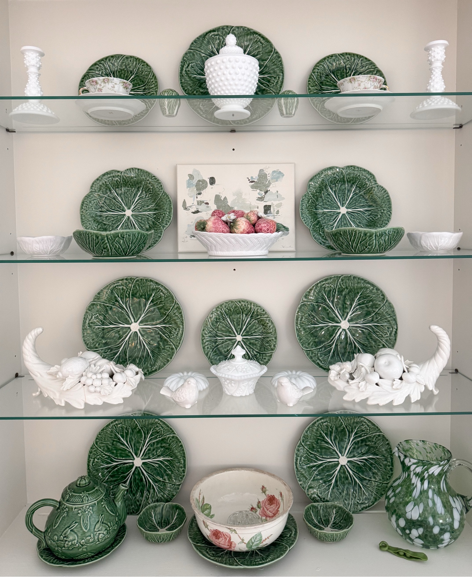 Love a good china cabinet styling. My cabbage plates and bowls now come in the prettiest pink! Would be a great gift this year for the hostess in your life. 

#LTKGiftGuide #LTKHoliday #LTKHome