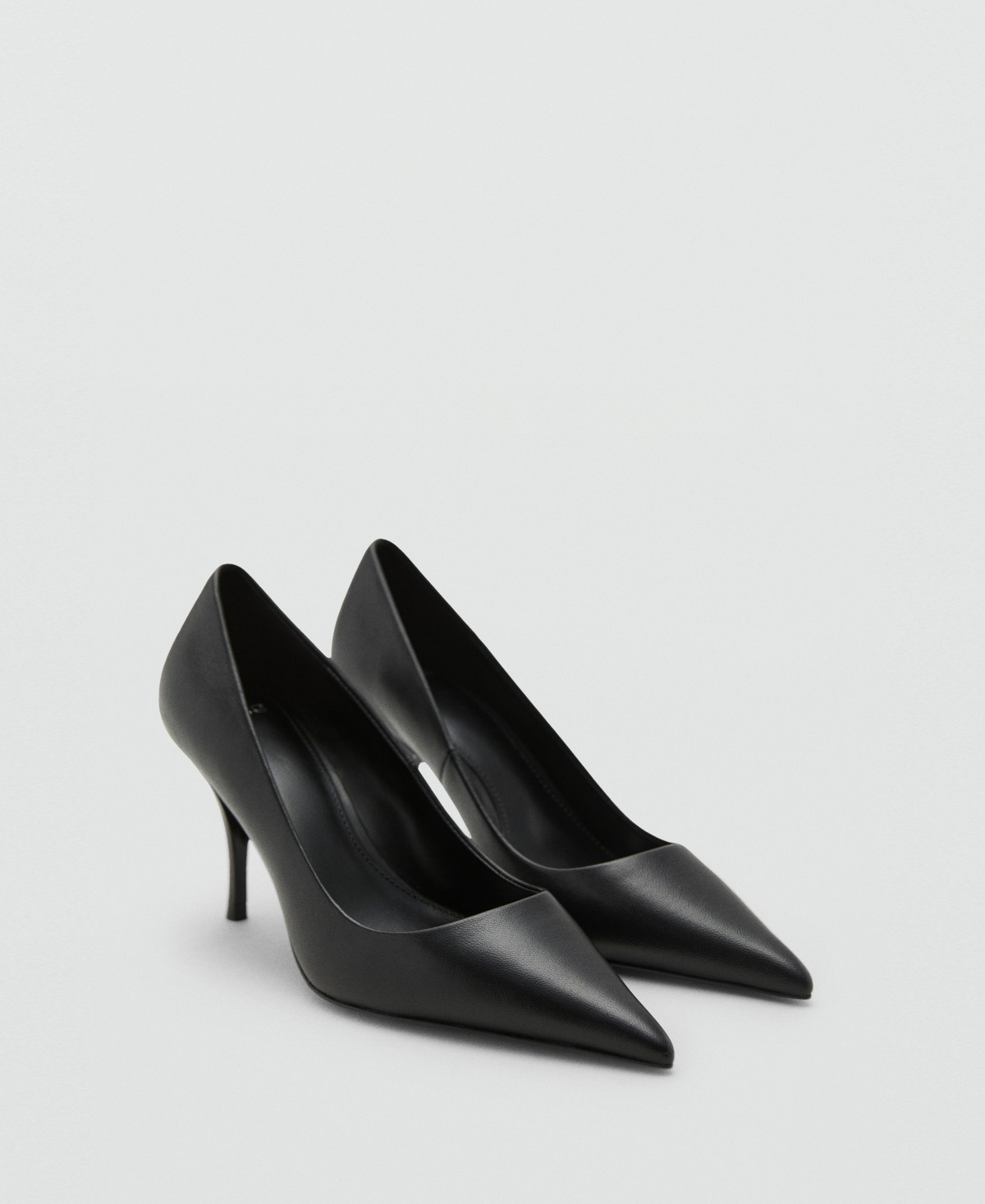 Mango Women's Heel Leather Shoes - Black | Macy's
