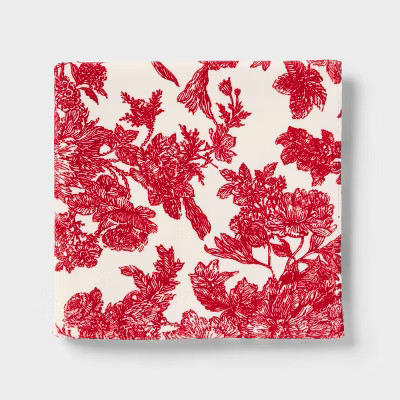 Toile Christmas Bath Towel Red - Threshold™ | Target