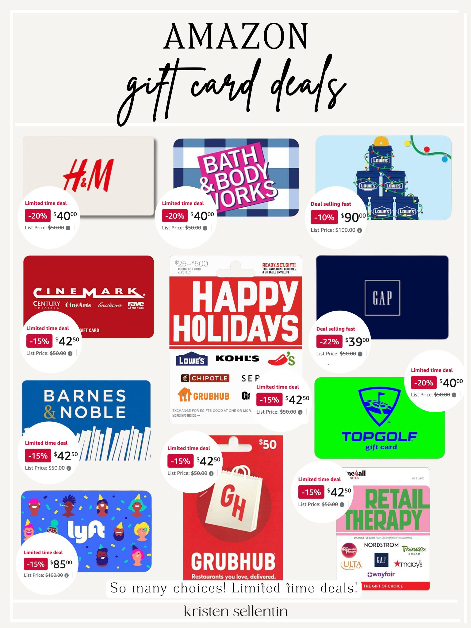 Amazon Gift Card Deals-Limited time deals up to 20% off! Grab them while you can! 

 

#LTKHoliday #LTKSeasonal #LTKSaleAlert