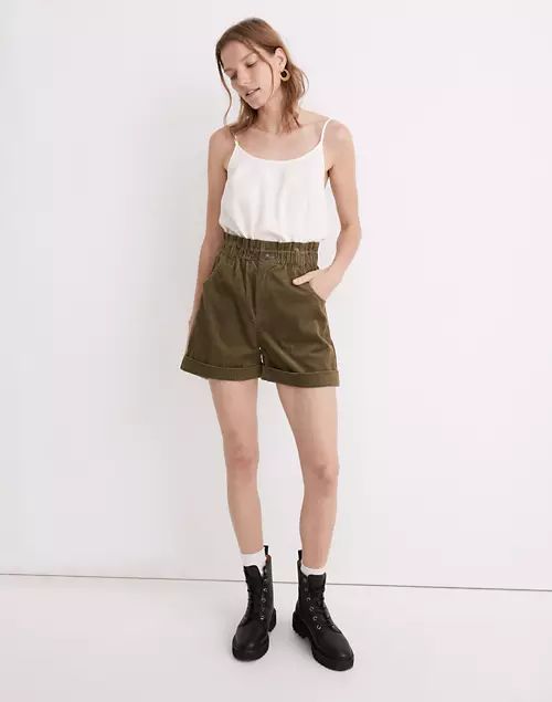 Corduroy Pull-On Paperbag Shorts | Madewell