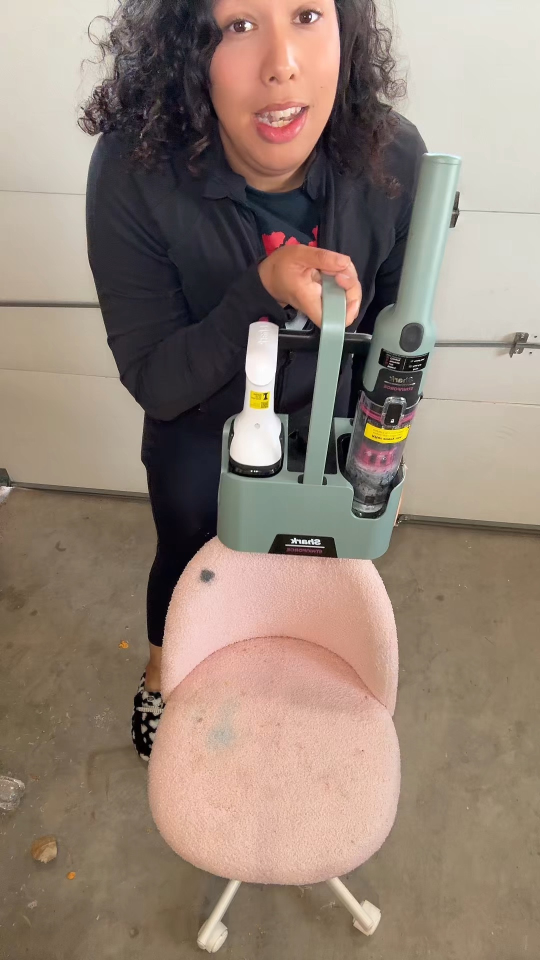 This chair was DISGUSTING when I found it at Walmart 😭🪑
The stains had clearly been there for a LONG time… dark spots, mystery stains, and one HUGE one that literally looked like someone went at it with a Sharpie 😳
So I put SharkStainForce to the test 💥

#LTKmomlife #LTKSaleAlert #LTKHome