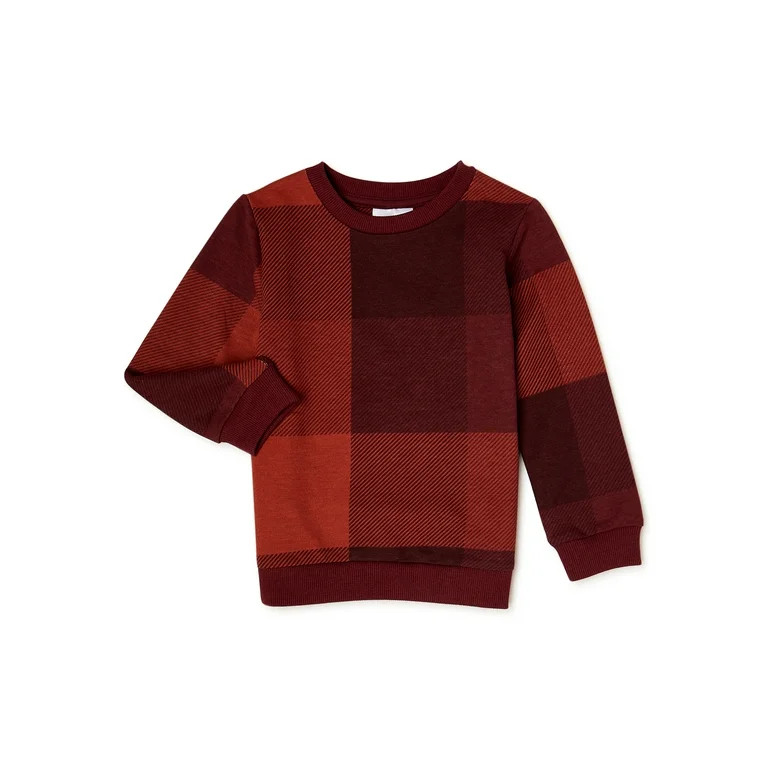 Off Campus Toddler Boys’ Plaid Crewneck Sweater, Sizes 2T-4T - Walmart.com | Walmart (US)