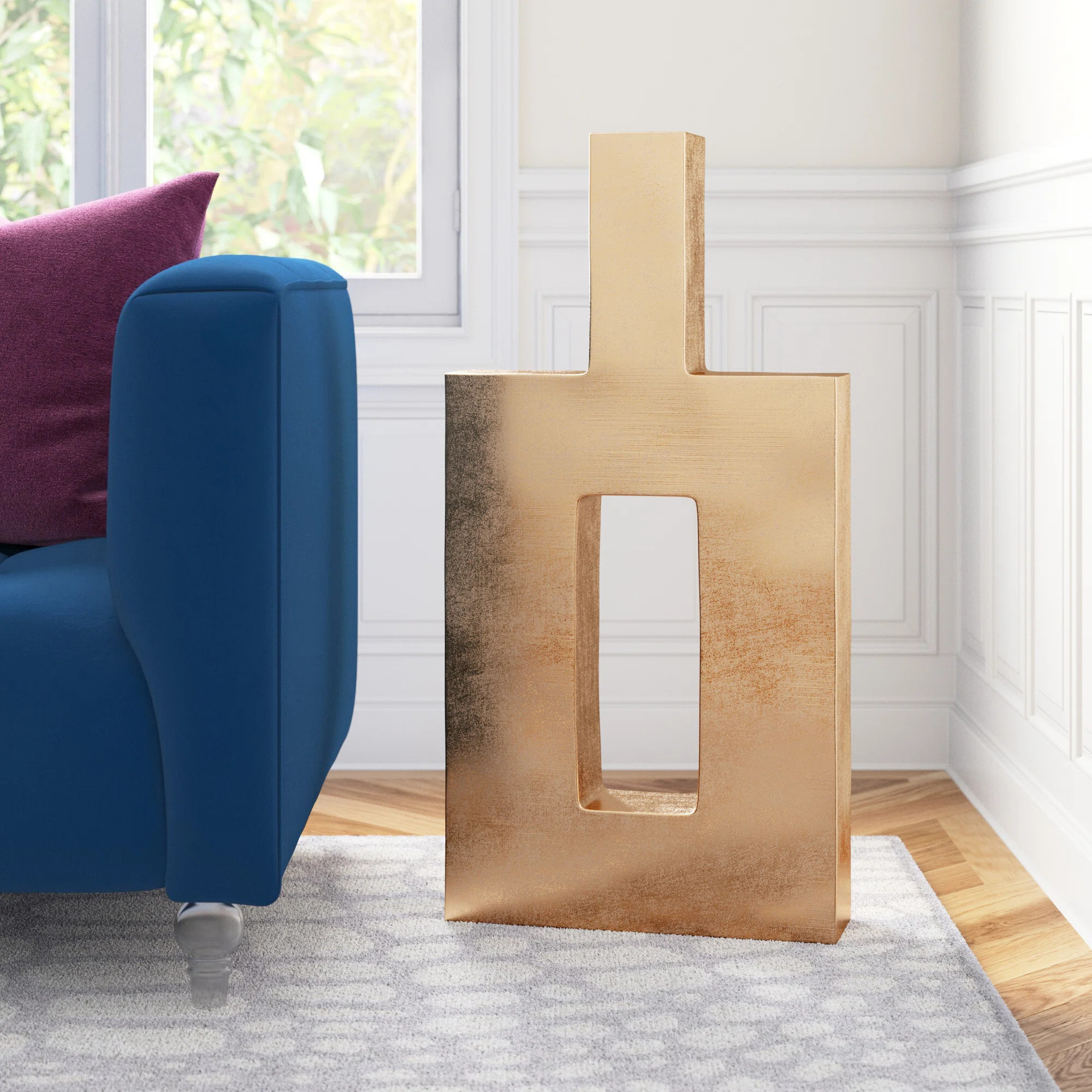 Ellyn Metallic 33" Resin Floor Vase | Wayfair North America