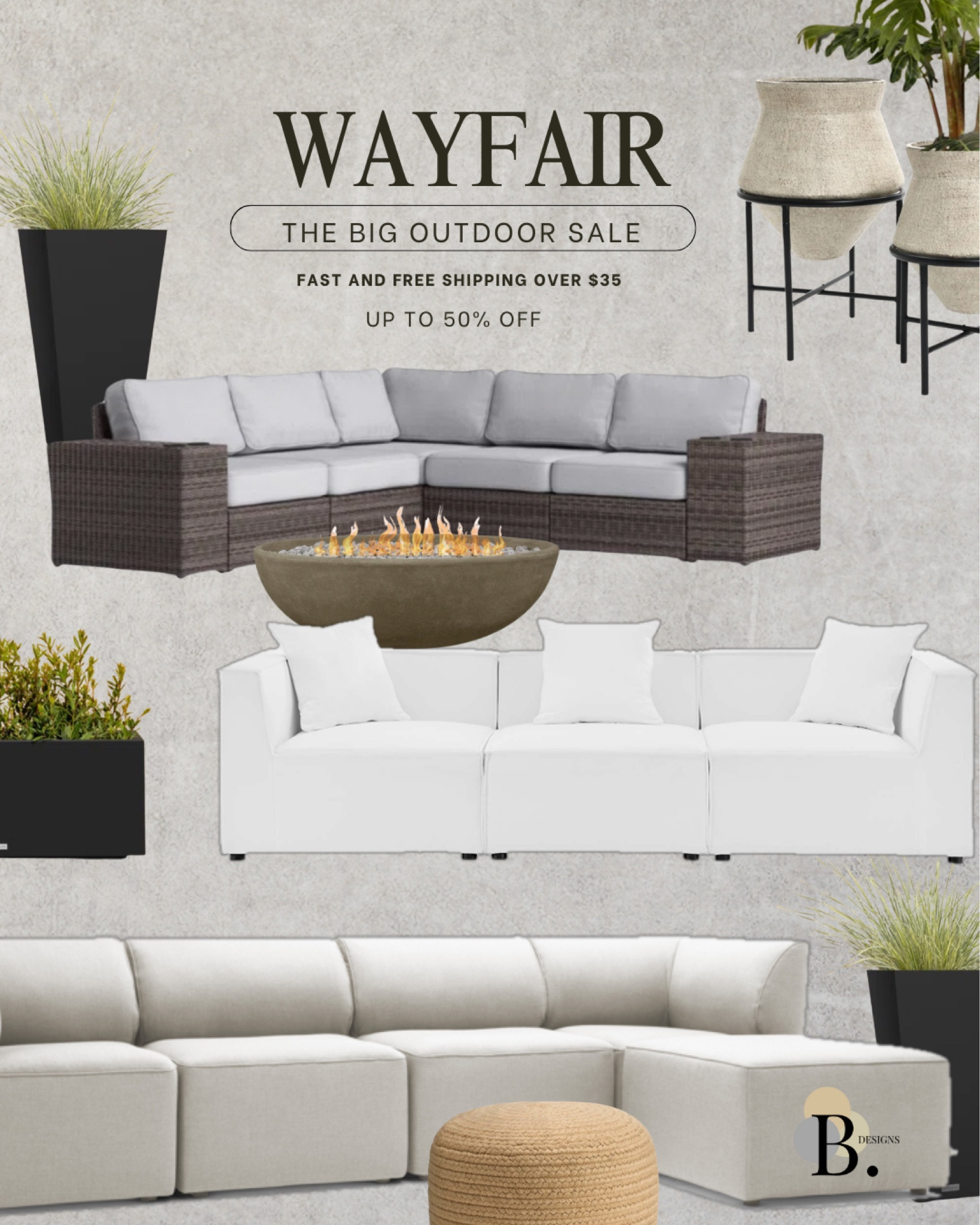 The BIG outdoor sale at @wayfair is on! If you’re thinking about updating your patio or backyard, now’s the time. Linking a few finds I’m into. Up to 50% Off + Fast and Free Shipping Over $35. #wayfair #ad