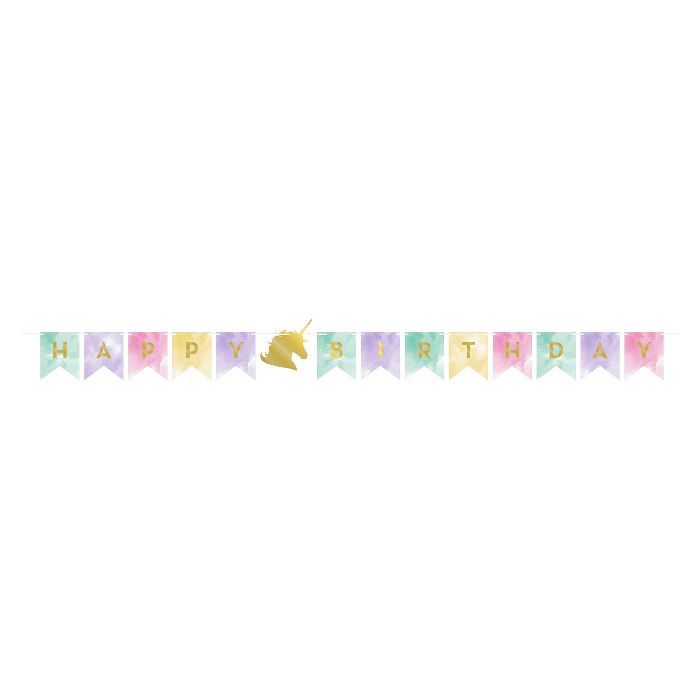 "Happy Birthday" Unicorn Sparkle Party Banner | Target