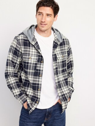 Hooded Flannel Shirt for Men | Old Navy (US)