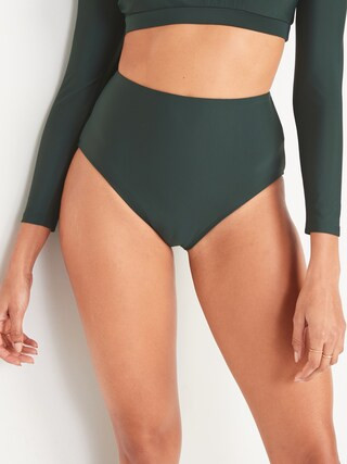 High-Waisted Classic Bikini Swim Bottoms for Women | Old Navy (US)