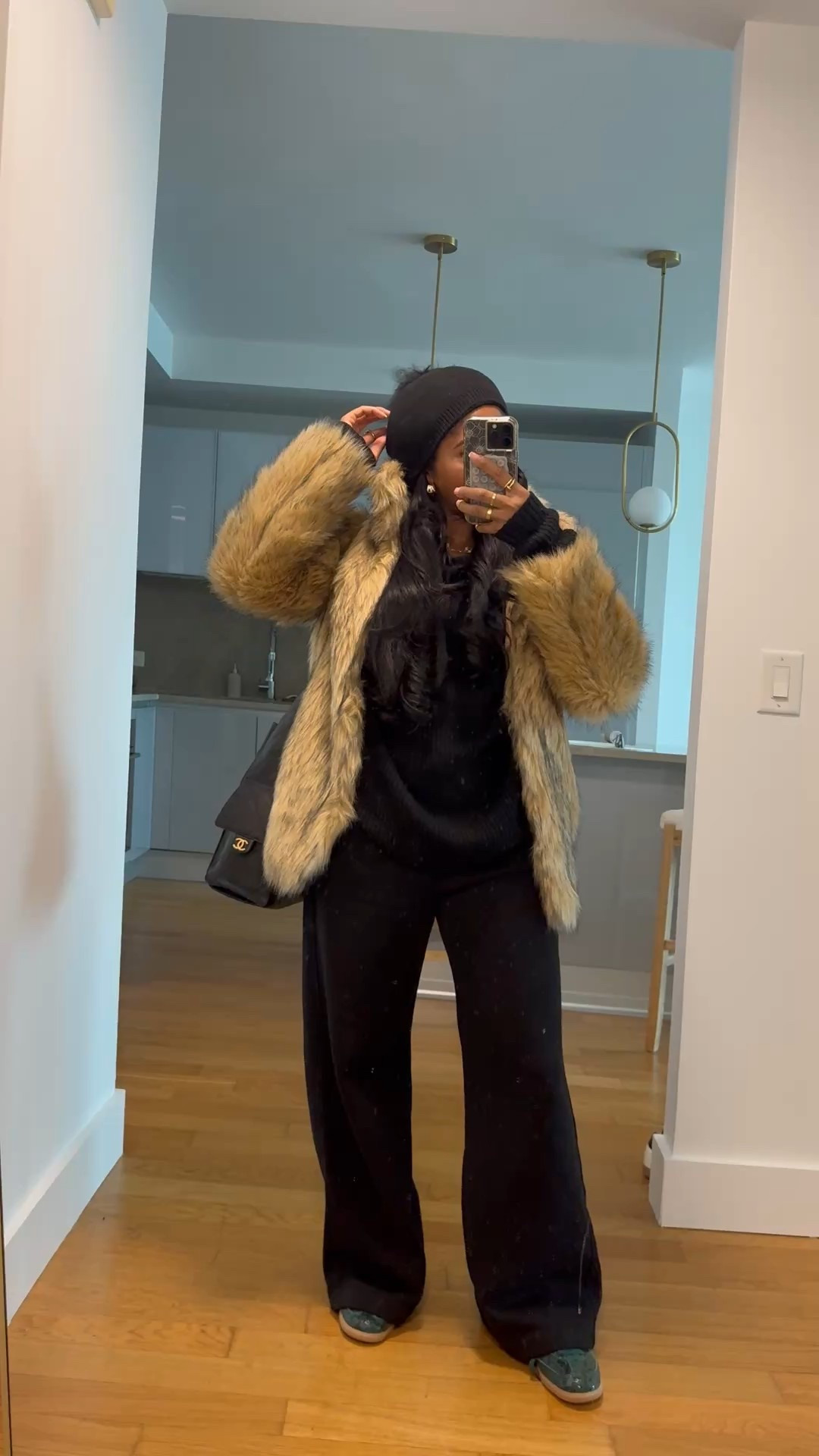 Outfit of the Day in NYC. I love this faux fur, I can wear it with all black or a winter white. Such a cute vibe 

#LTKootd #LTKdayinmylife #LTKFindsUnder50