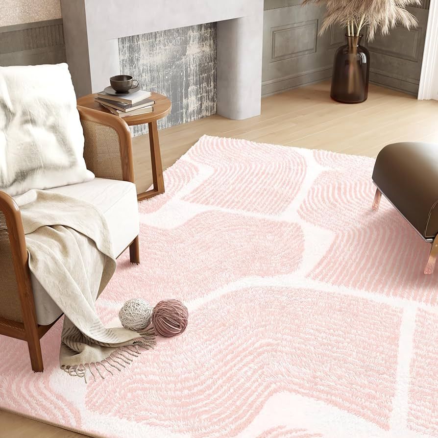 Zen Garden Area Rug - Ultra Soft Area Rug 4x6, Non Slip, Stain Resistant Living Room Rug, Washabl... | Amazon (US)