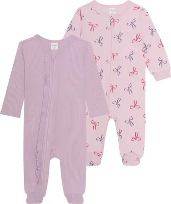 PL Baby by Petit Lem 2-Pack Assorted Ribbed Knit Footies | Nordstromrack | Nordstrom Rack